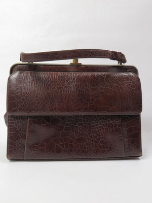 Vintage Brown Handbag 1950s - The Harlequin
