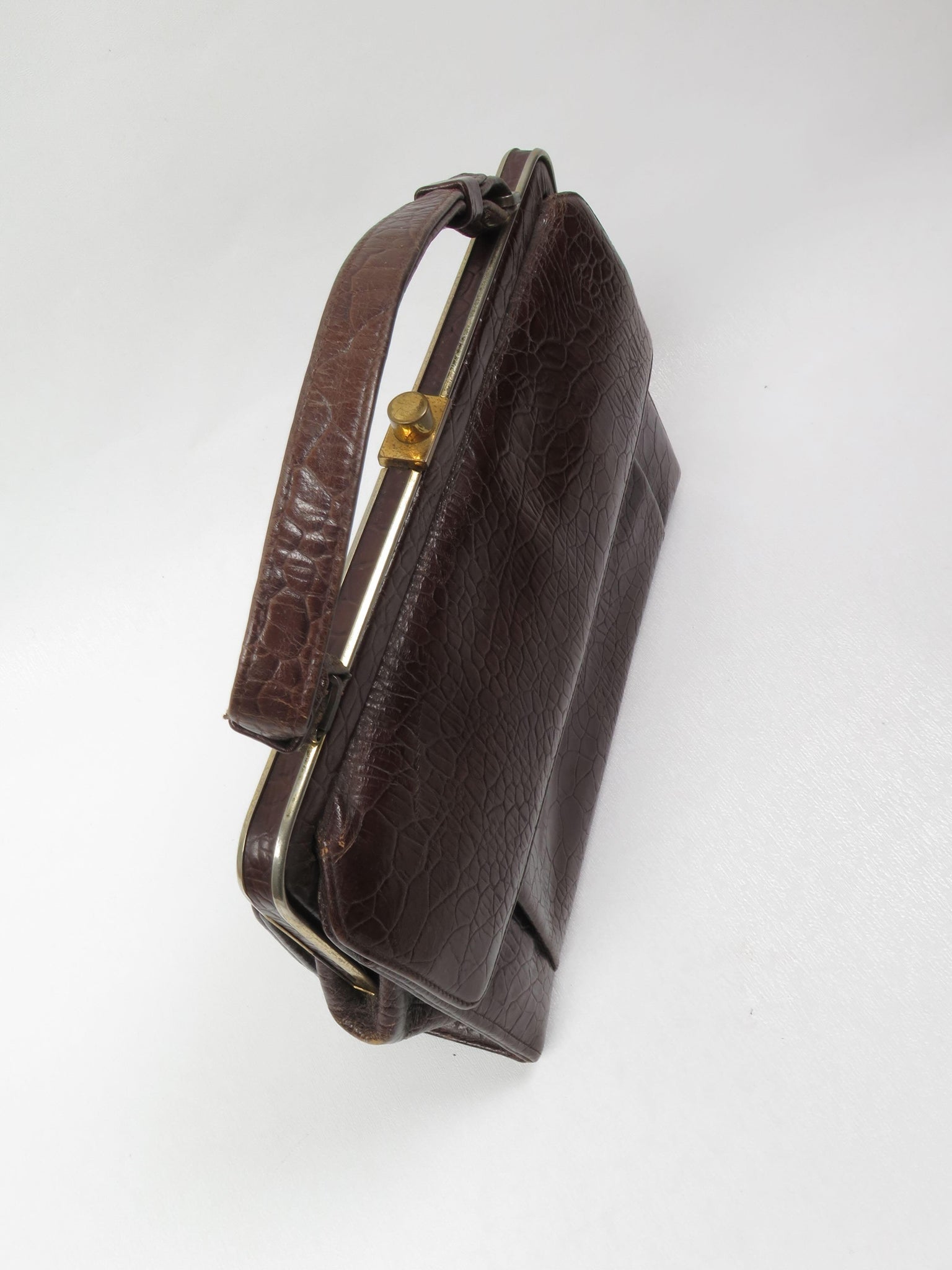 Vintage Brown Handbag 1950s - The Harlequin