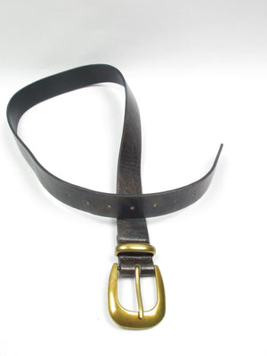 Vintage Brown Leather Belt S - The Harlequin