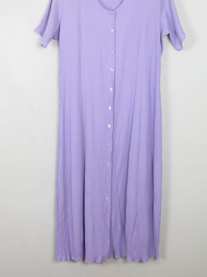 Vintage Button Down Lilac Dress Midi L - The Harlequin