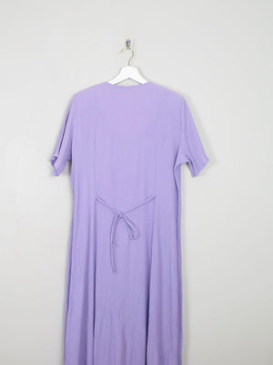 Vintage Button Down Lilac Dress Midi L - The Harlequin