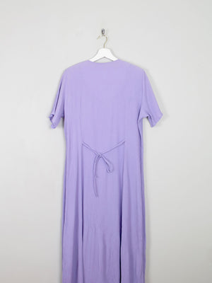 Vintage Button Down Lilac Dress Midi L - The Harlequin