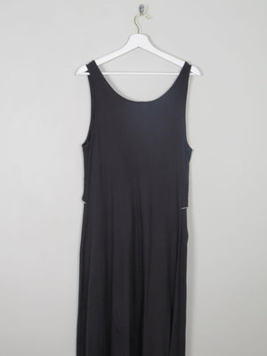 Vintage Charcoal Jersey Maxi Dress M - The Harlequin