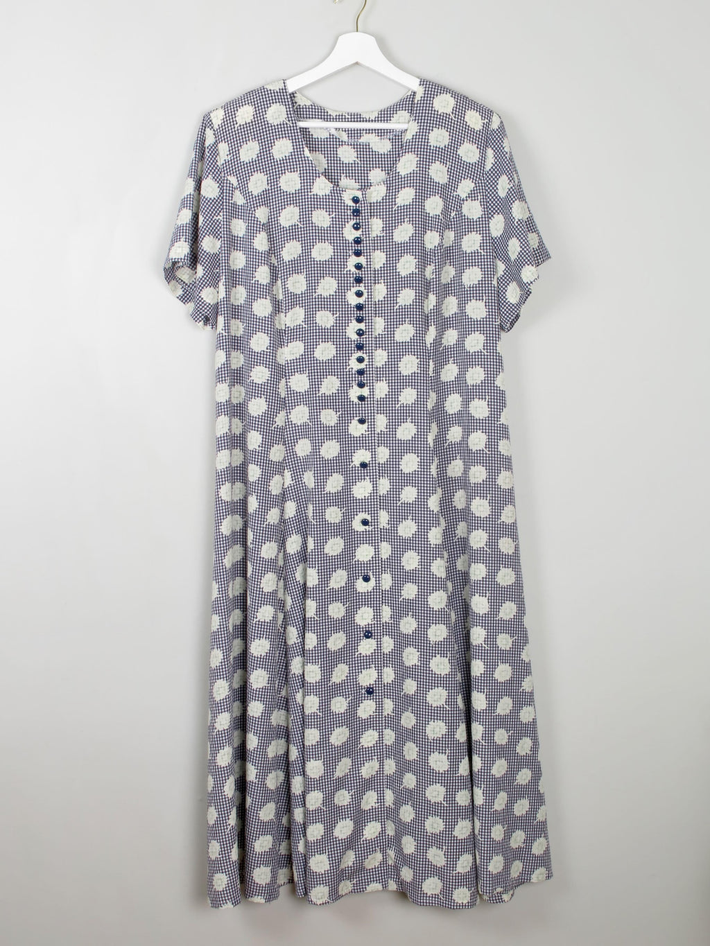 Vintage Check & Floral Button Down Dress XL/XXL - The Harlequin