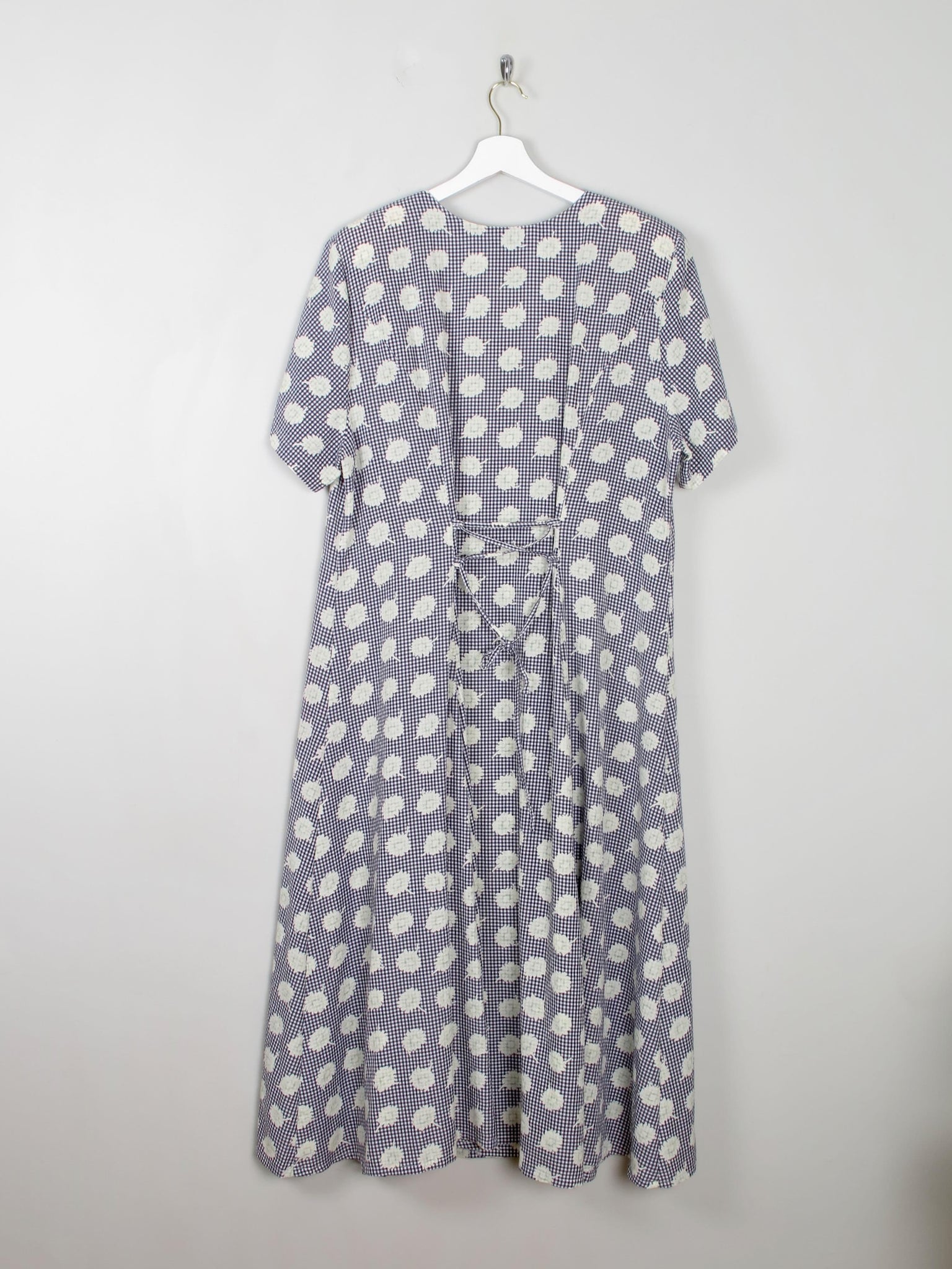 Vintage Check & Floral Dress Button Down Dress XL/XXL - The Harlequin