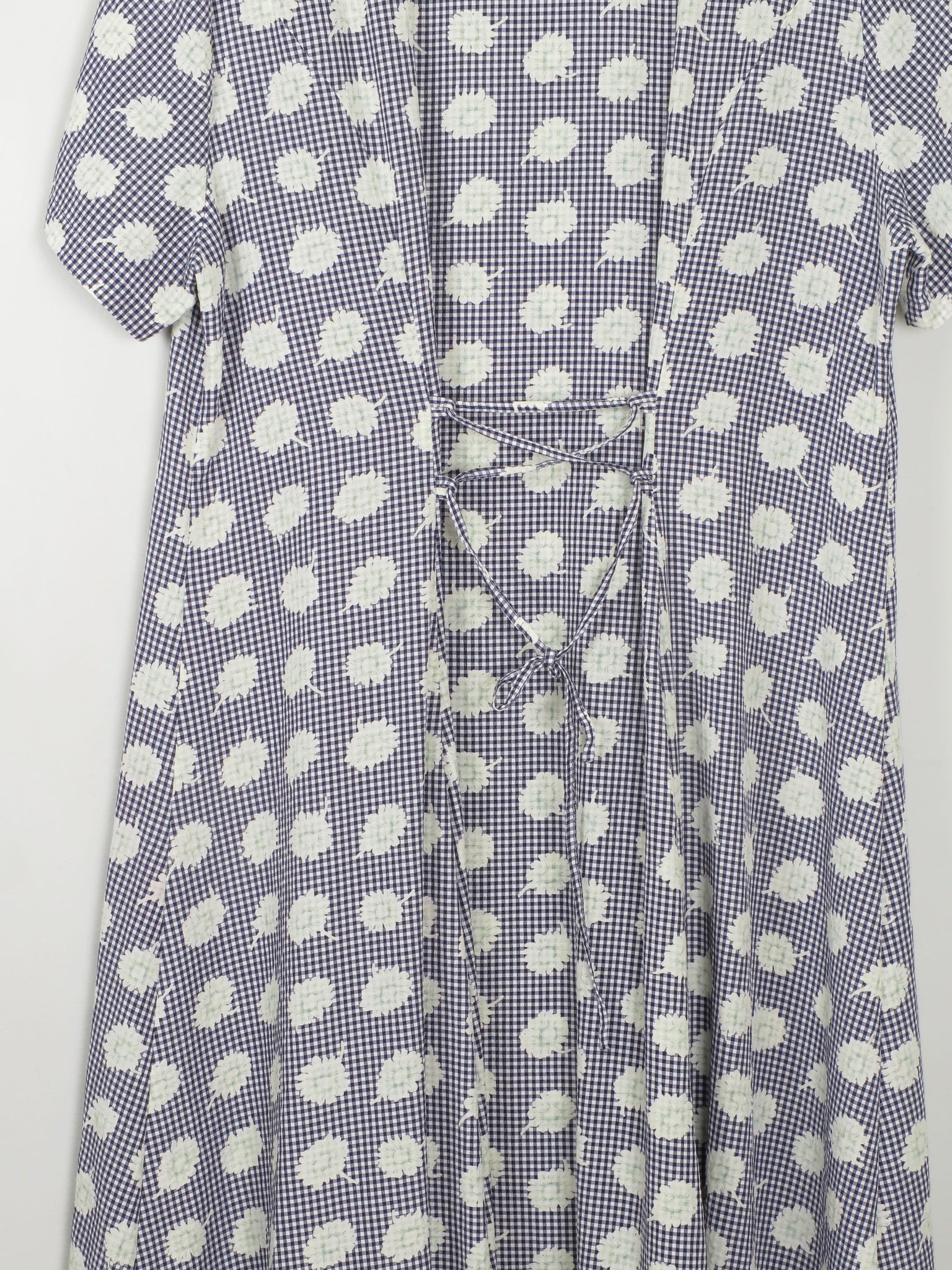 Vintage Check & Floral Dress Button Down Dress XL/XXL - The Harlequin