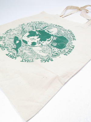 Vintage Cloth Tote Bag Cream With Logo - The Harlequin