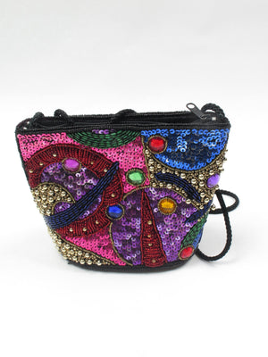 Vintage Colourful Beaded & Sequin Bag - The Harlequin