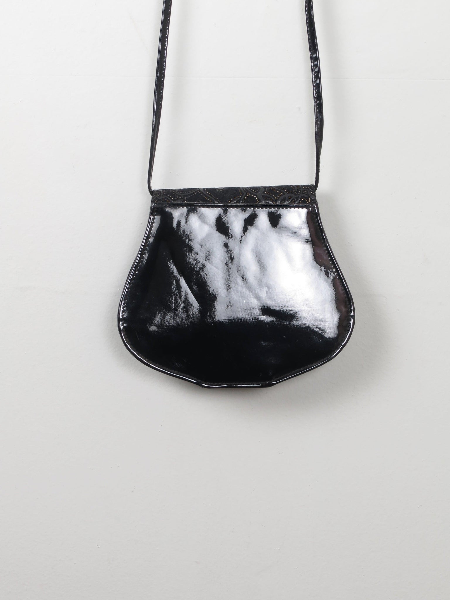 Vintage Cross Body Black Bag - The Harlequin