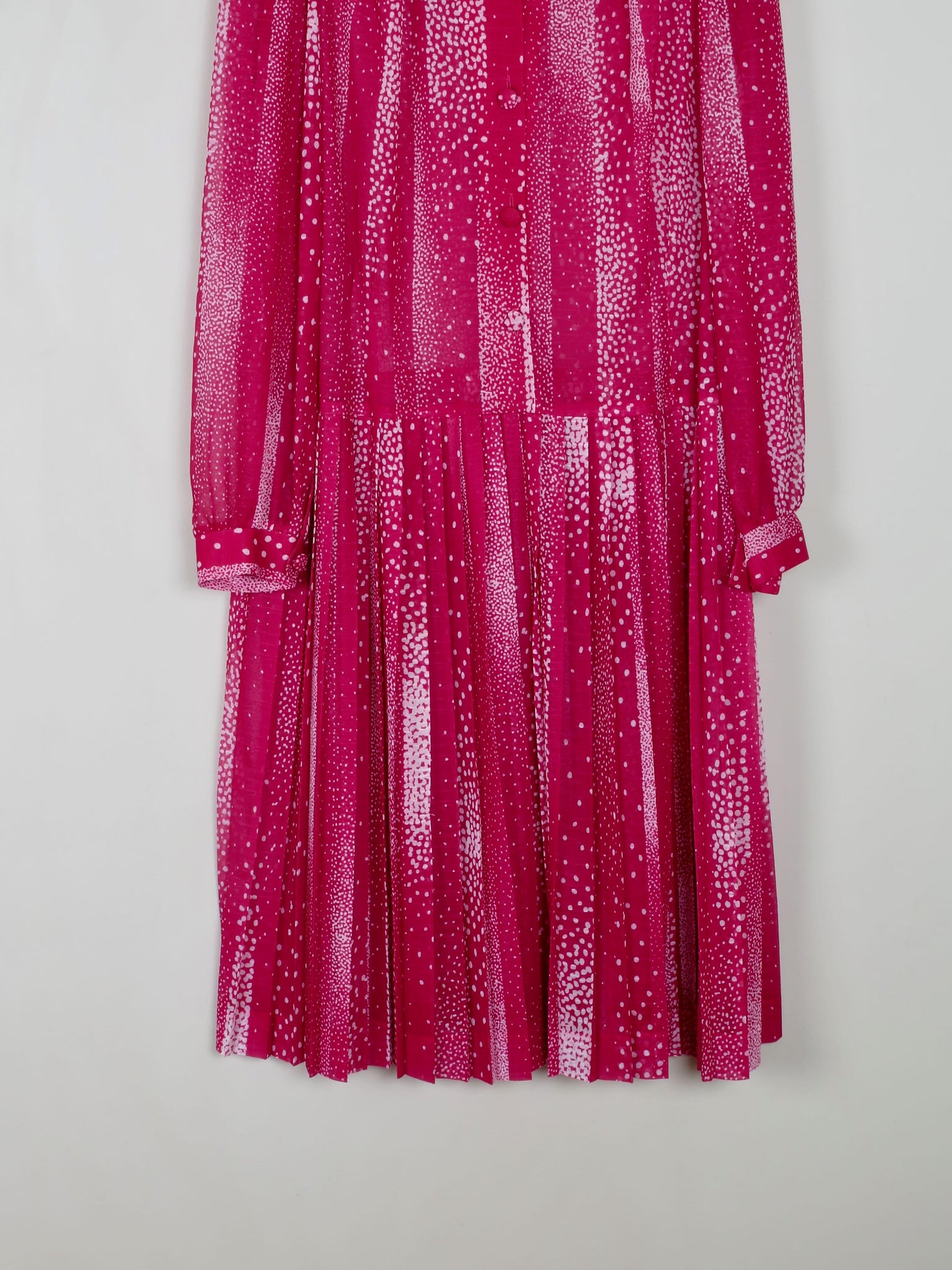 Vintage Dress Pink Semi Sheer Drop Waist M/L - The Harlequin