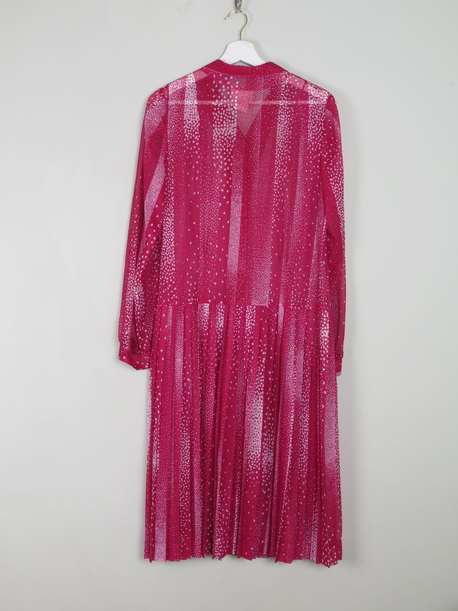 Vintage Dress Pink Semi Sheer Drop Waist M/L - The Harlequin