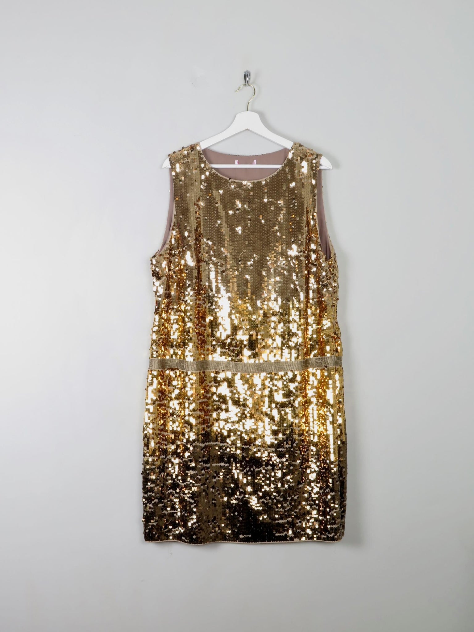 Vintage Gold Sequin 1920s Style Charleston Dress L/XL - The Harlequin