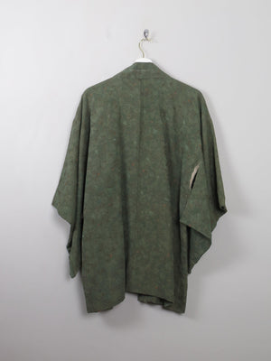 Vintage Green Silk Kimono S/M - The Harlequin