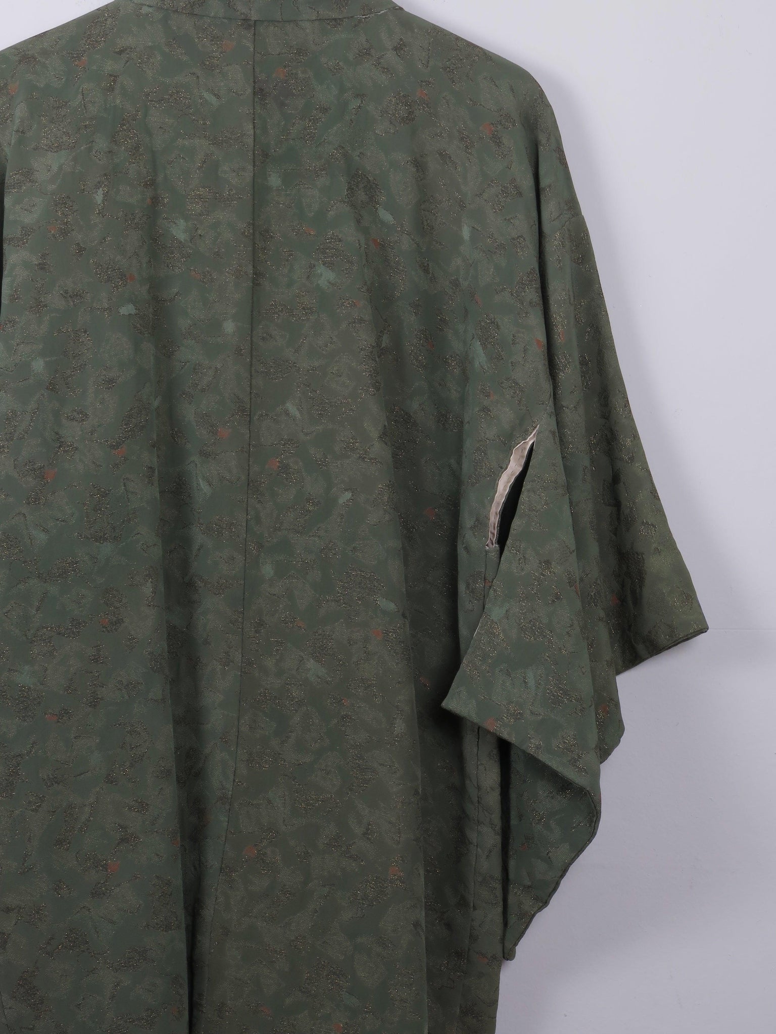 Vintage Green Silk Kimono S/M - The Harlequin