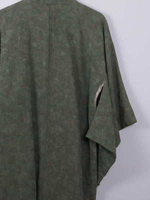 Vintage Green Silk Kimono S/M - The Harlequin