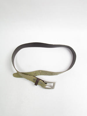 Vintage Green Snakeskin Belt S - The Harlequin