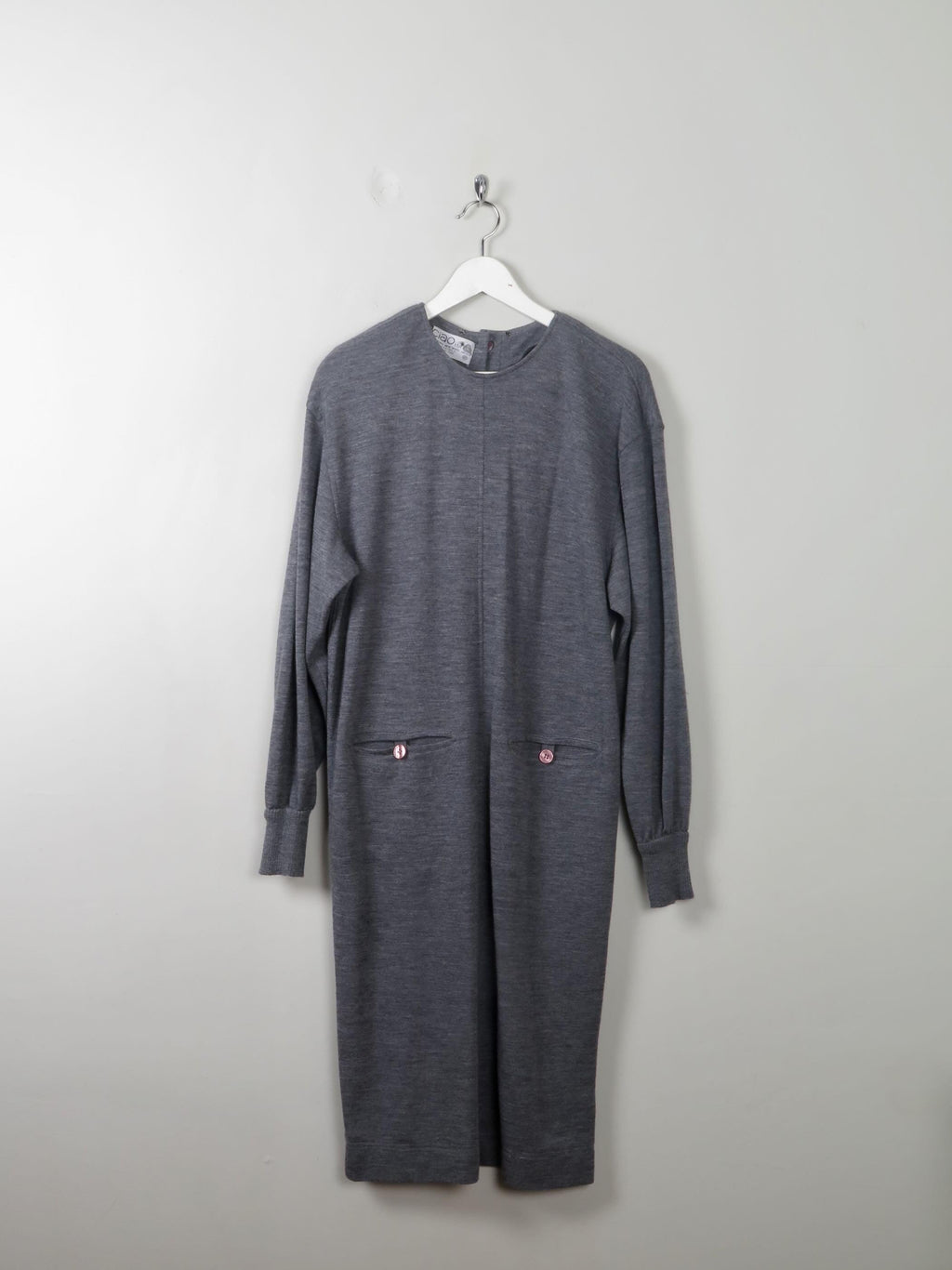 Vintage Grey Ciao Wool Dress S-M - The Harlequin