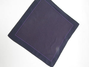 Vintage Navy & Purple Polka Dot Pocket Square - The Harlequin