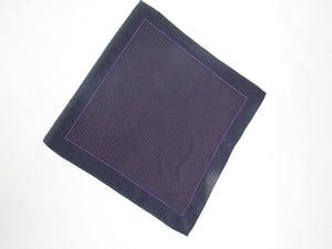Vintage Navy & Purple Polka Dot Pocket Square - The Harlequin