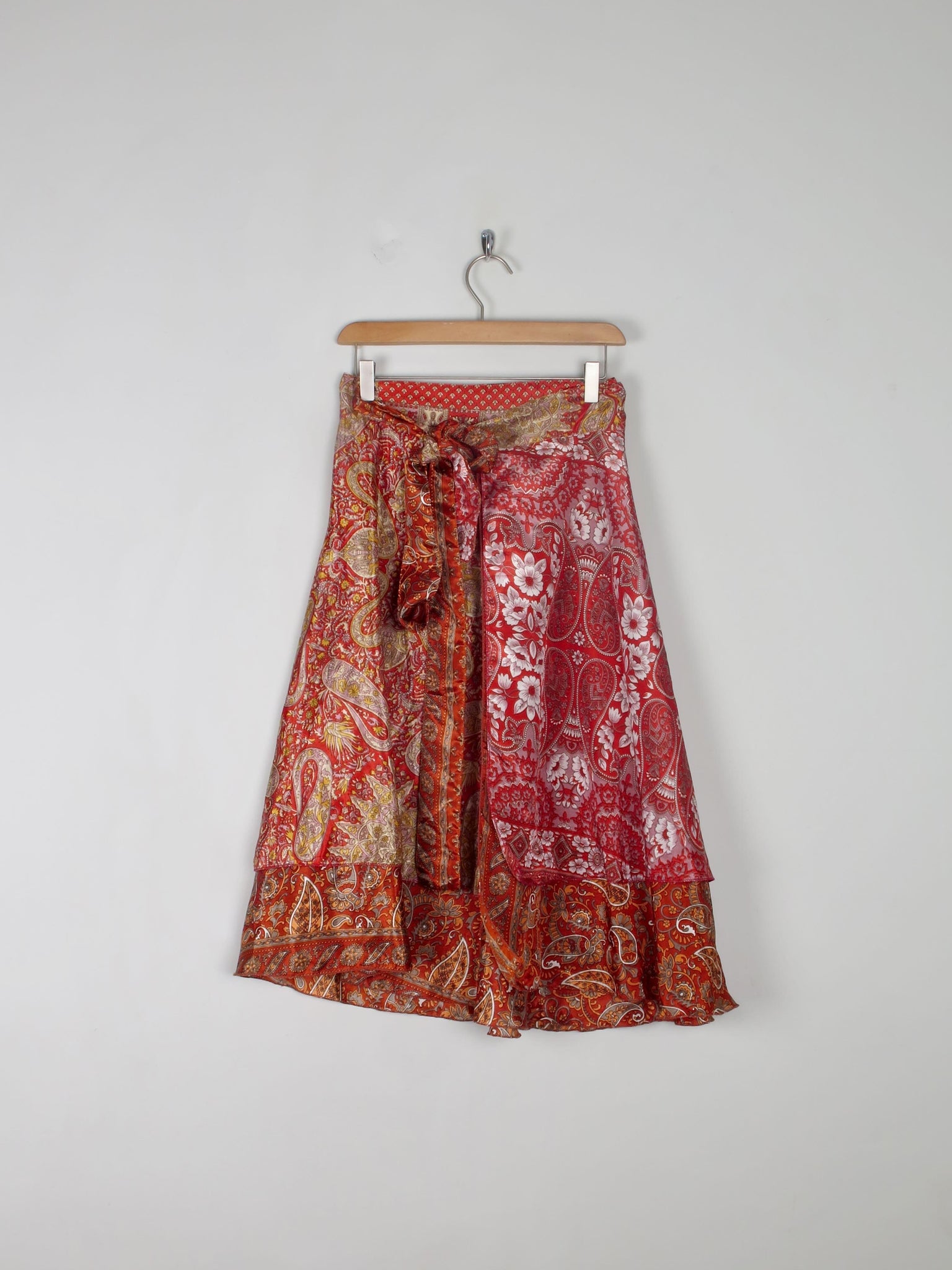 Vintage Paisley Wrap Over Skirt S - The Harlequin