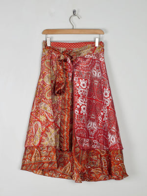 Vintage Paisley Wrap Over Skirt S - The Harlequin