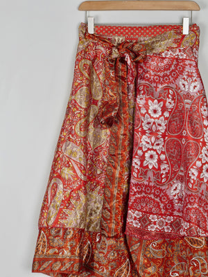 Vintage Paisley Wrap Over Skirt S - The Harlequin