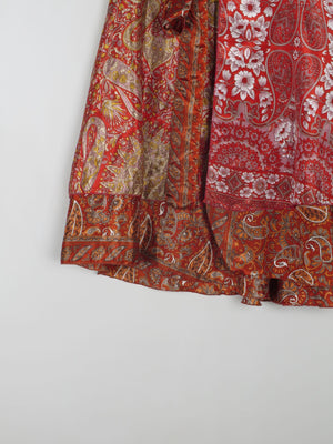 Vintage Paisley Wrap Over Skirt S - The Harlequin