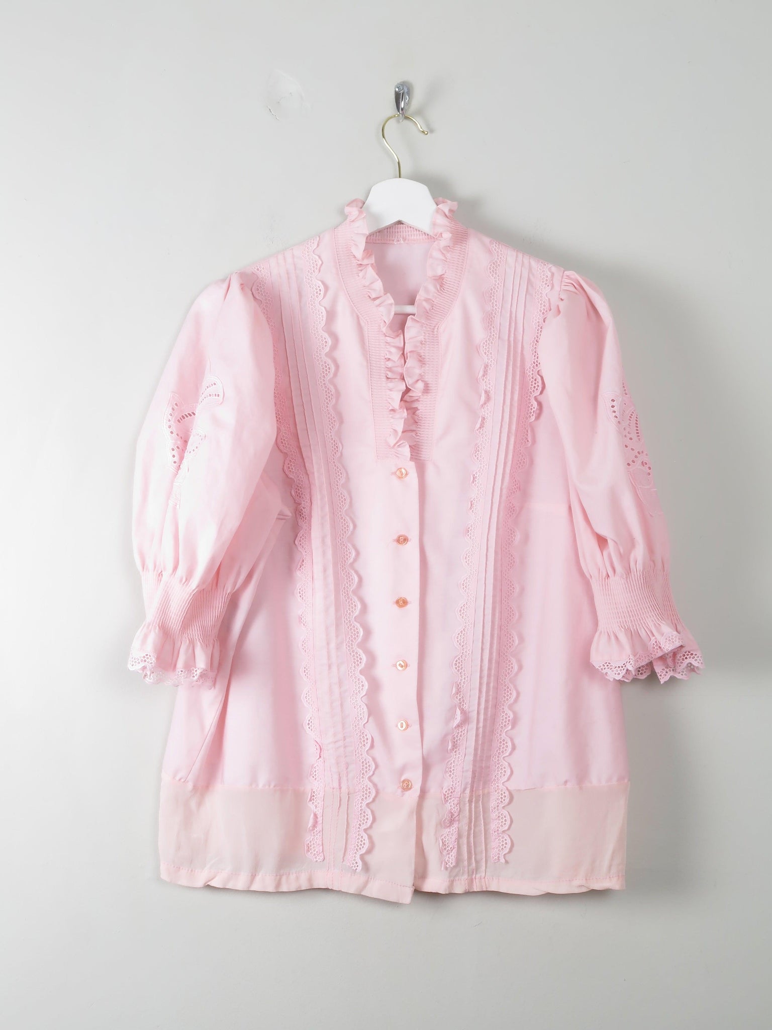 Vintage Pink Austrian Blouse M/L - The Harlequin