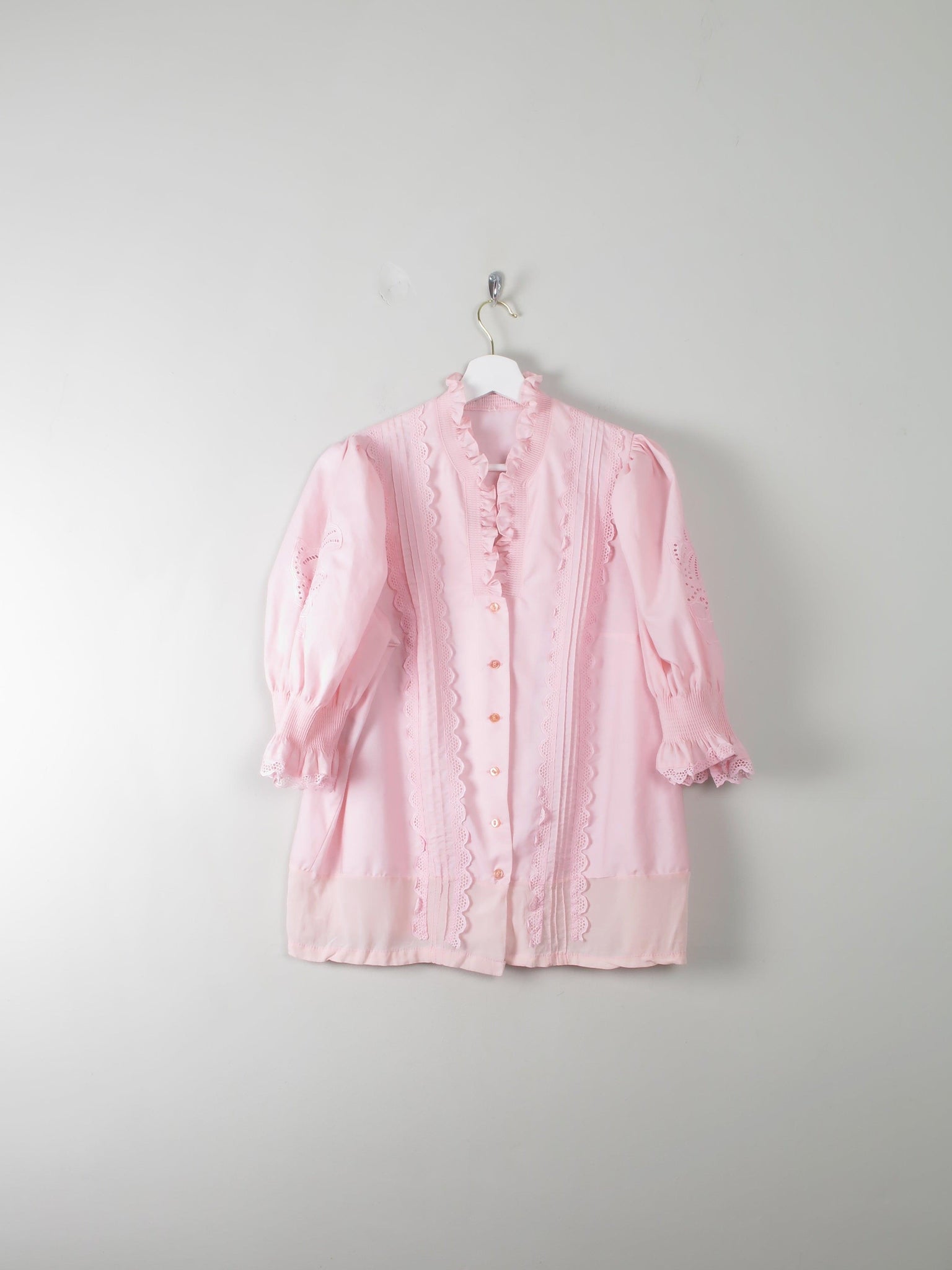 Vintage Pink Austrian Blouse M/L - The Harlequin