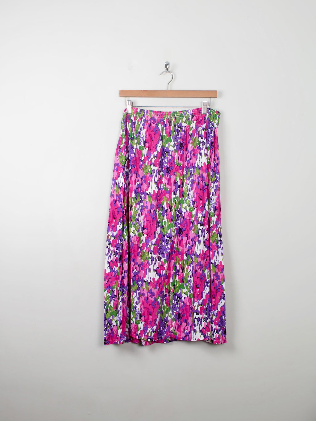 Vintage Pink Printed Midi Skirt M/L - The Harlequin