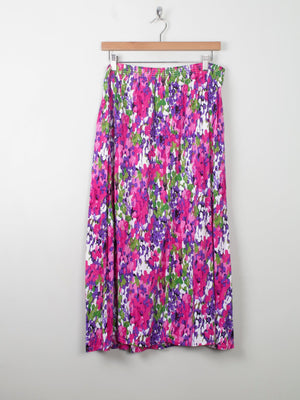 Vintage Pink Printed Midi Skirt M/L - The Harlequin