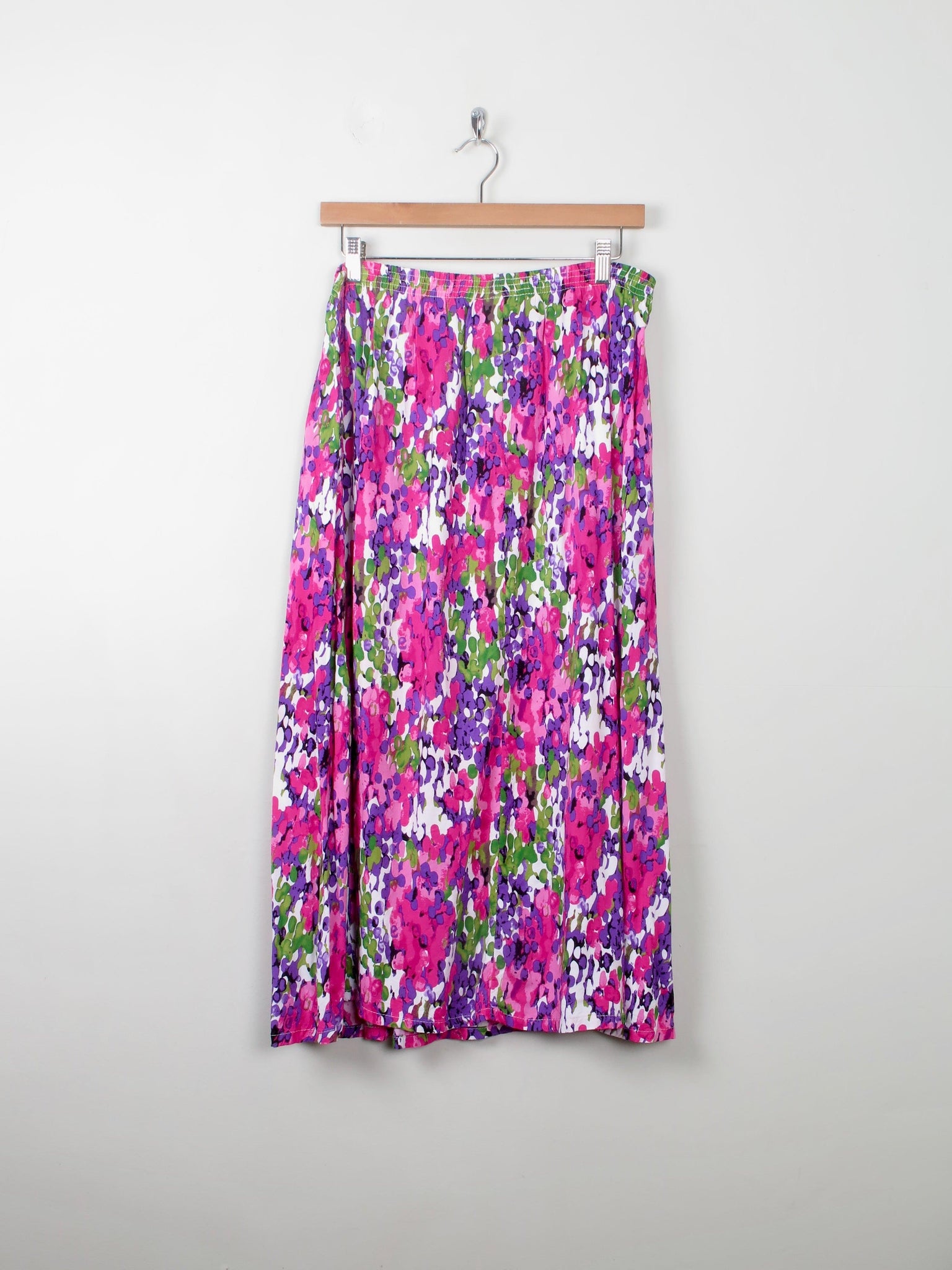 Vintage Pink Printed Midi Skirt M/L - The Harlequin