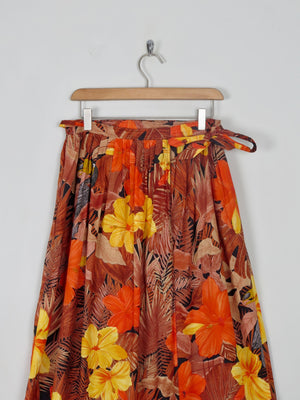 Vintage Printed Skirt S - The Harlequin