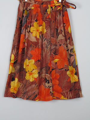 Vintage Printed Hawaiian Print Skirt 28/10 - The Harlequin