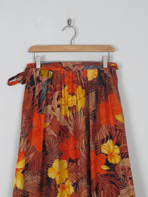 Vintage Printed Hawaiian Print Skirt 28/10 - The Harlequin