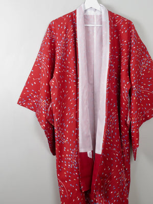 Vintage Red Printed Kimono S-M - The Harlequin