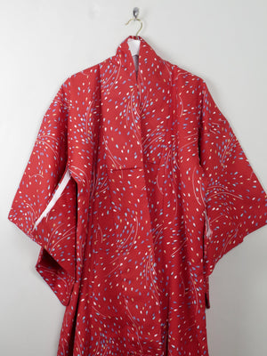 Vintage Red Printed Kimono S-M - The Harlequin