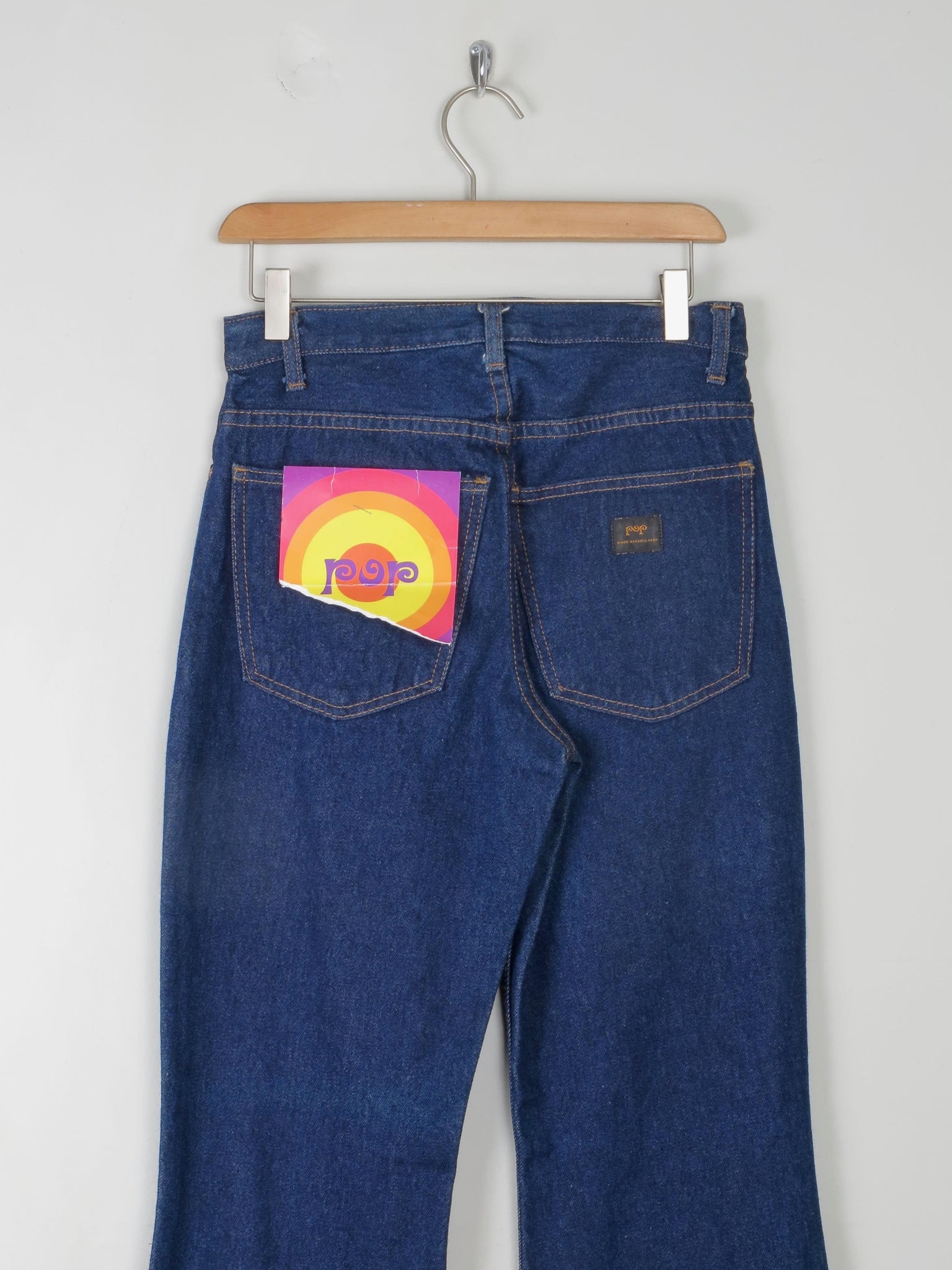 Vintage Style 90s Flared Bell Bottoms Pop Jeans 28"W /33 L - The Harlequin