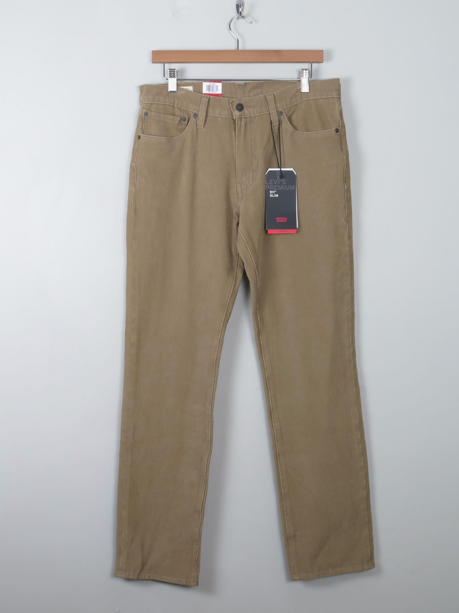 Vintage Style Levi's 511 Corduroy Beige Trousers 33"W/32"L New - The Harlequin