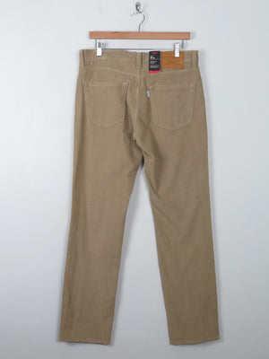 Vintage Style Levi's 511 Corduroy Beige Trousers 33"W/32"L New - The Harlequin