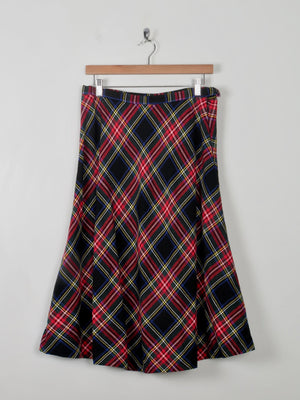 Vintage Tartan Skirt 30" W - The Harlequin