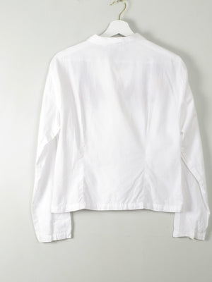 Vintage White Blouse With Embroidery Detail M - The Harlequin