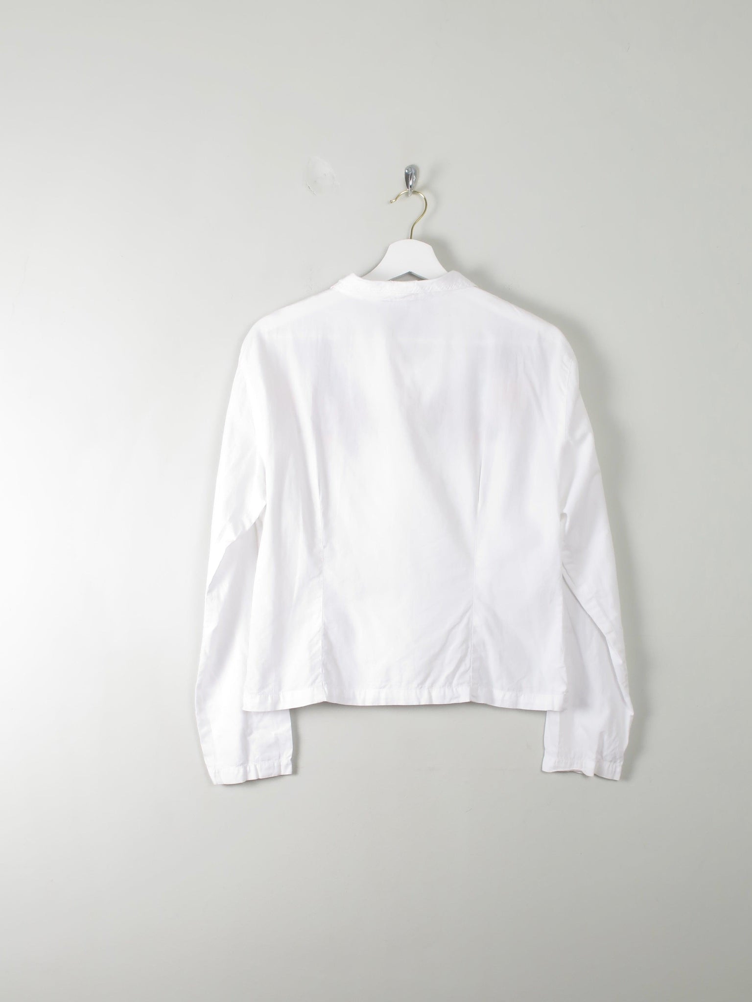 Vintage White Blouse With Embroidery Detail M - The Harlequin