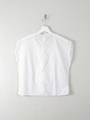 Vintage White Broderie Anglaise Blouse S/M - The Harlequin