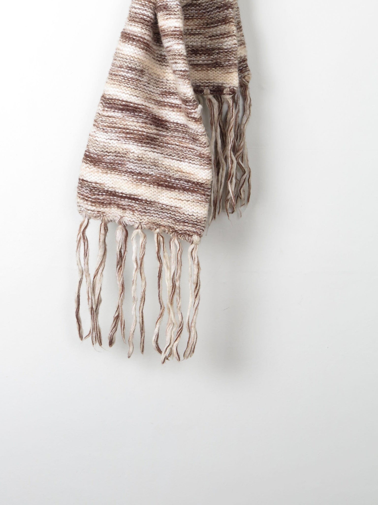 Vintage Wool Striped Knitted Scarf - The Harlequin