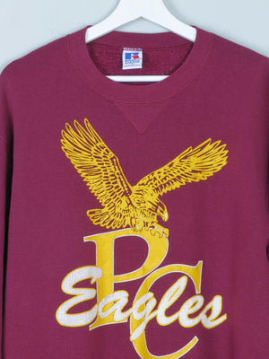 Wine Vintage P C Eagles Sweatshirt M - The Harlequin