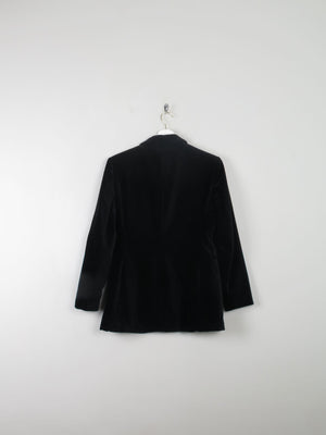 Women's Anne Brooks Vintage Black Velvet Jacket S/10 - The Harlequin