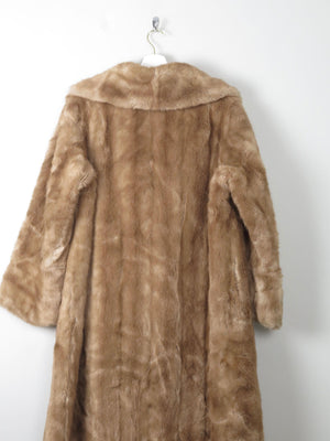 Women's Beige Vintage Faux Fur Coat M - The Harlequin
