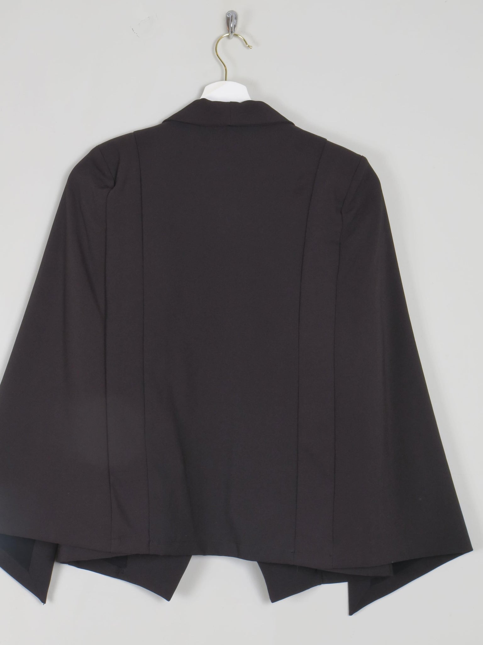 Women's Black Cape Jacket S - The Harlequin