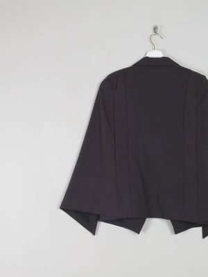 Women's Black Cape Jacket S - The Harlequin